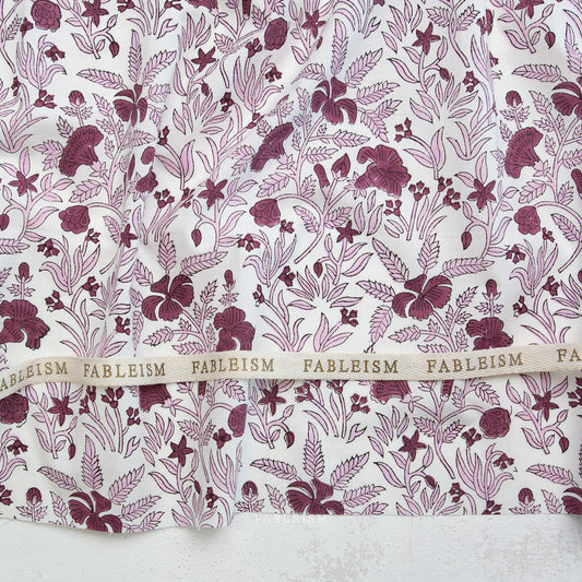 ** PREORDER **  Cozy Floral in PURPLE - Indian Block Prints: Cottage | Fableism