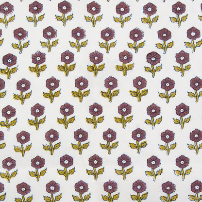 ** PREORDER **  Flowerling in EGGPLANT - Indian Block Prints: Cottage | Fableism