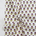 Flowerling in EGGPLANT - Indian Block Prints: Cottage | Fableism