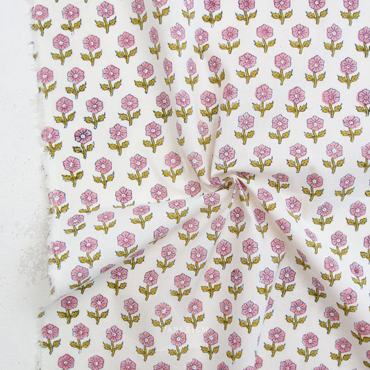** PREORDER **  Flowerling in PINK - Indian Block Prints: Cottage | Fableism