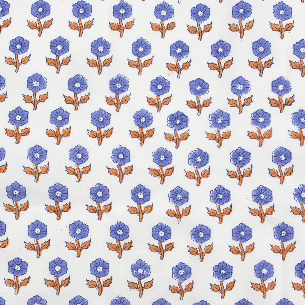 Flowerling in VIOLET - Indian Block Prints: Cottage | Fableism