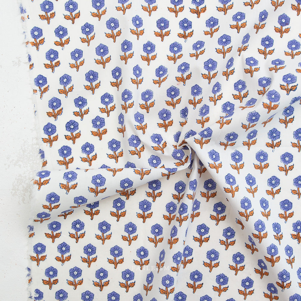 Flowerling in VIOLET - Indian Block Prints: Cottage | Fableism