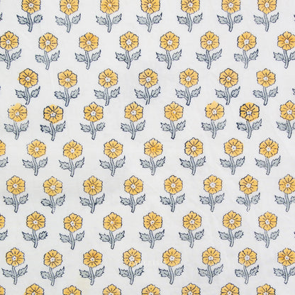 ** PREORDER **  Flowerling in YELLOW - Indian Block Prints: Cottage | Fableism