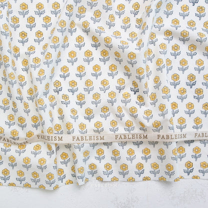 ** PREORDER **  Flowerling in YELLOW - Indian Block Prints: Cottage | Fableism