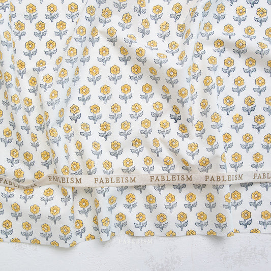 ** PREORDER **  Flowerling in YELLOW - Indian Block Prints: Cottage | Fableism
