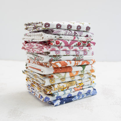 ** PREORDER **  Flowerling in EGGPLANT - Indian Block Prints: Cottage | Fableism