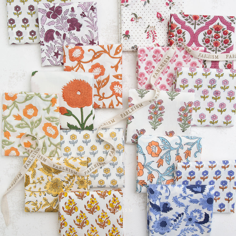Wild Floral in BLUSHING - Indian Block Prints: Cottage | Fableism