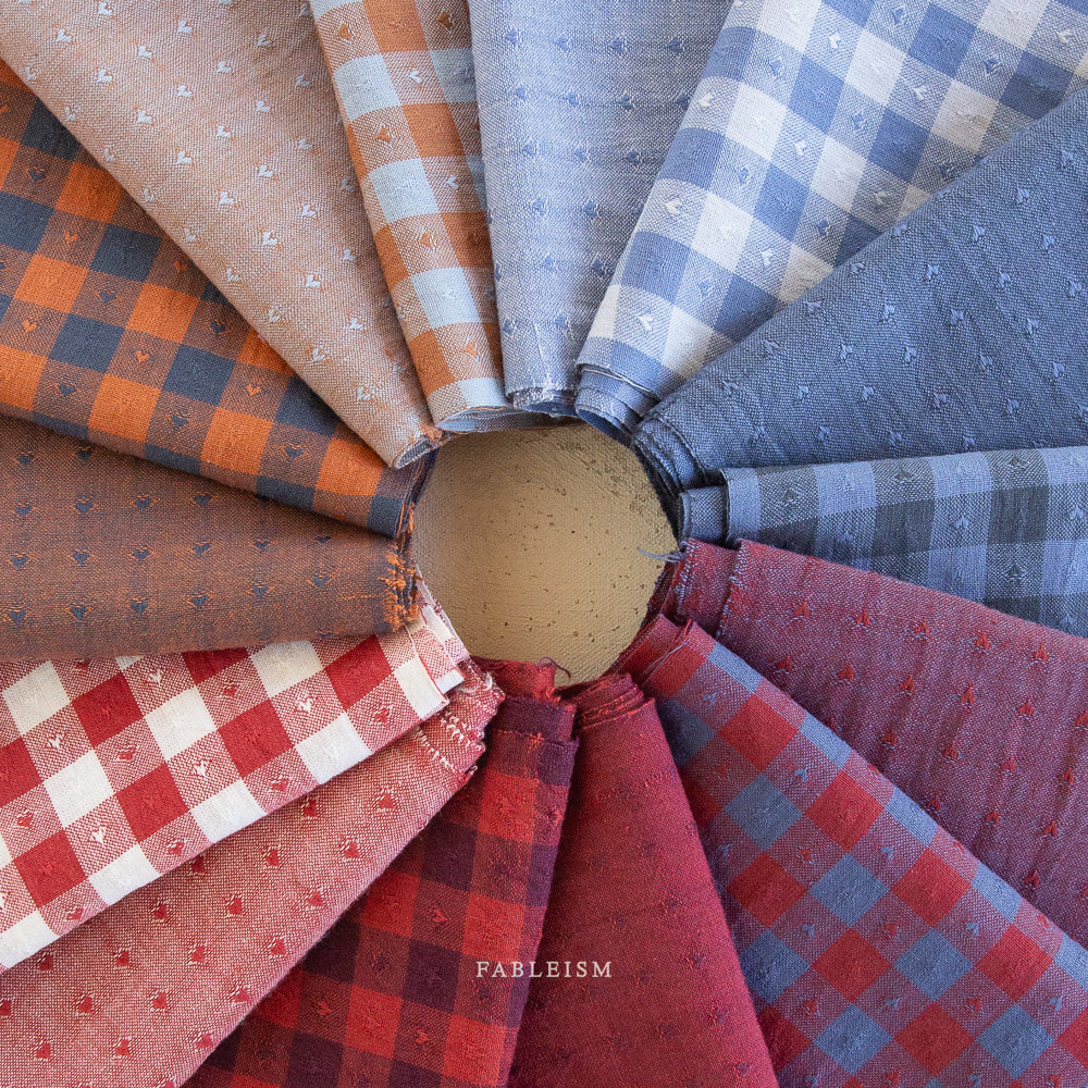 Alice Blue - Dobby Hearts Gingham - Queen of Hearts | Fableism Supply Co